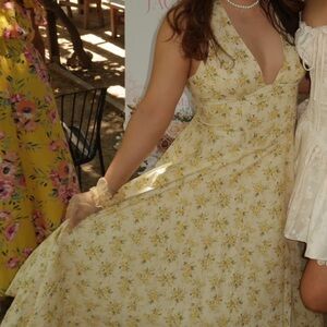Windsor Yellow Floral Midi Dress